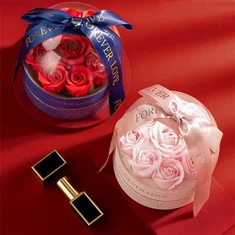 Bunte runde Rosen-Geschenkboxen aus Pappe
