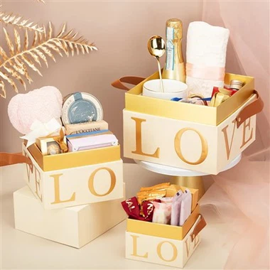 Quadratische Luxus-Geschenkboxen für die Hochzeit